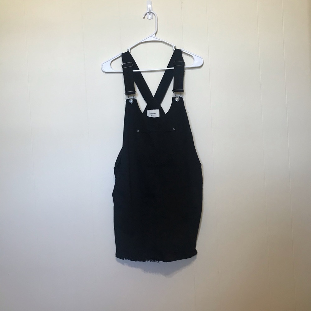 Black overall dress